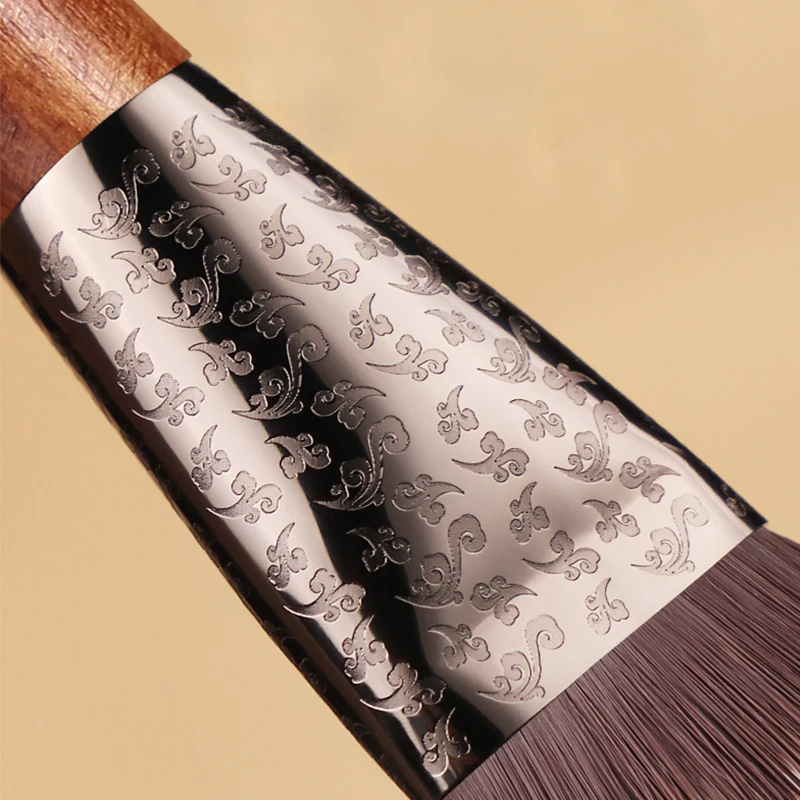 CHICHODO Makeup Brush-Amber Series Carved Tube  Brushes-Wool Fiber Hair Foundation Brush-Cosmetic pen-Beauty-F228