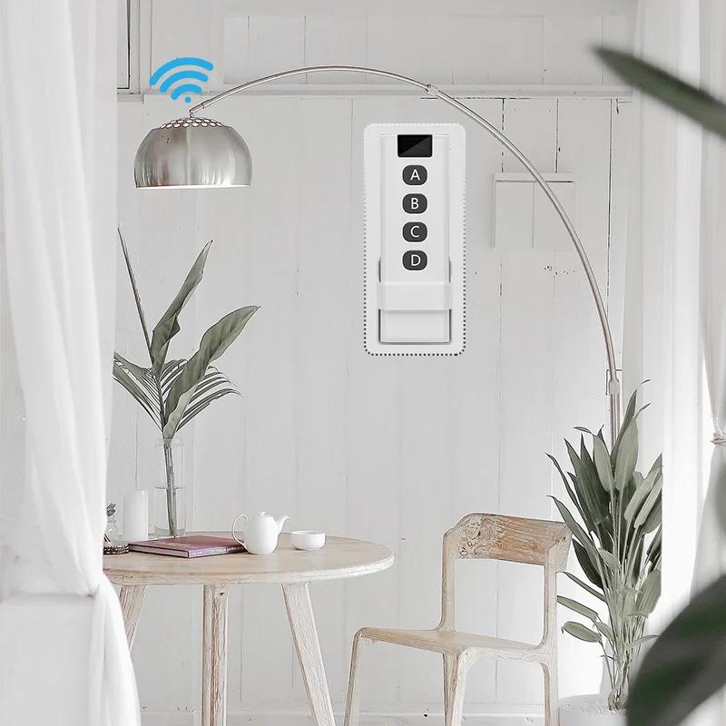 범용 무선 RF 원격 제어 컨트롤러, 게이트 차고 도어 알람 수신기용, 배터리 포함, 4 버튼, 433.92 Mhz