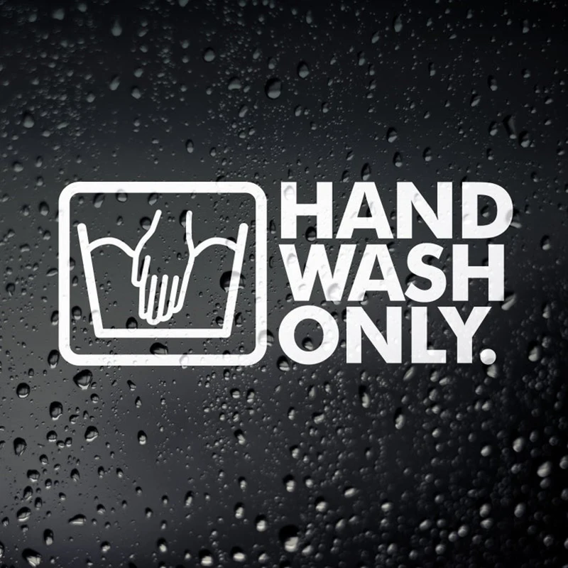 Black/White Hand Wash Only Funny Car Sticker Hot Selling Small/Big Size Removable Waterproof Window Body Decal CL715