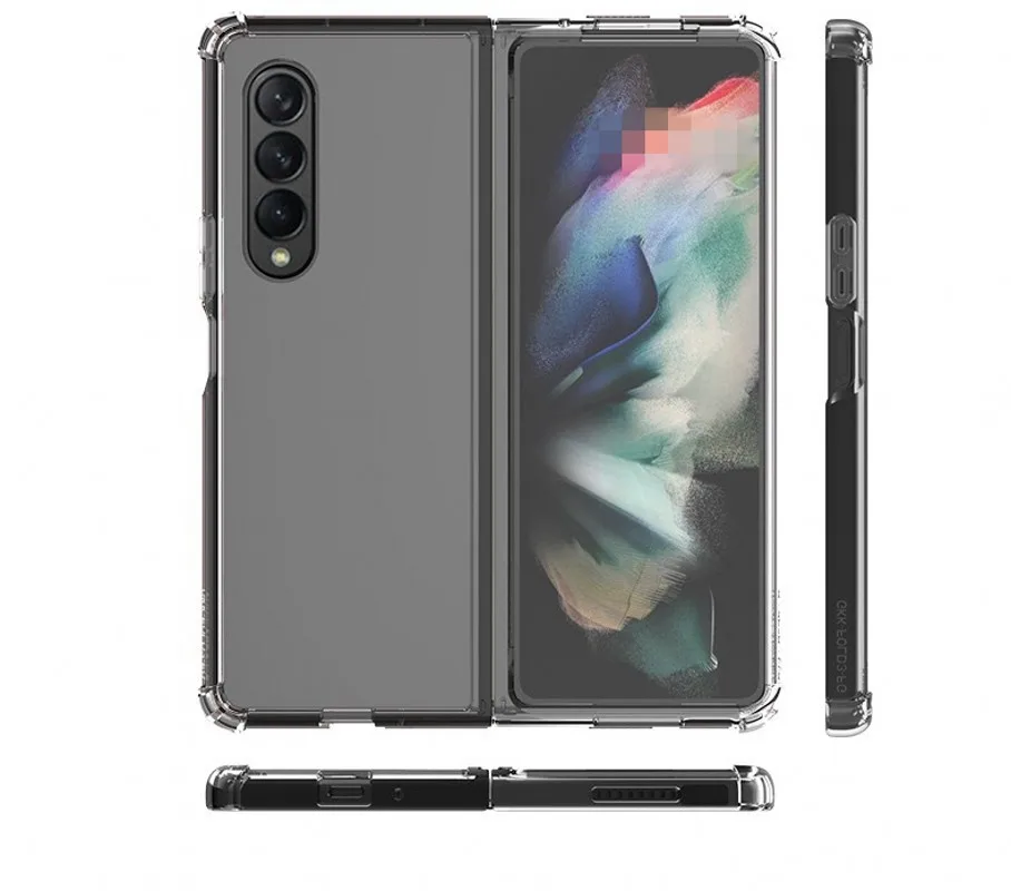 Crystal Clear Case for Samsung Galaxy Z Fold 3 Transparent Case All-inclusive Explosion Proof Cover for Galaxy Z Fold3 Case New