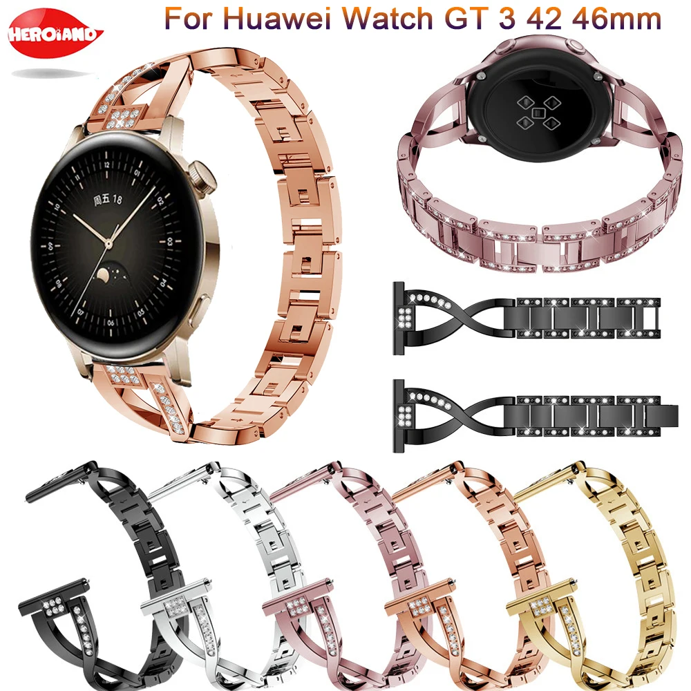 Cinturino in metallo per Huawei Watch GT3 46mm 42mm cinturino per GT2 46mm 42mm cinturino in acciaio inossidabile per Amazfit GTR 3 pro Smartwatch