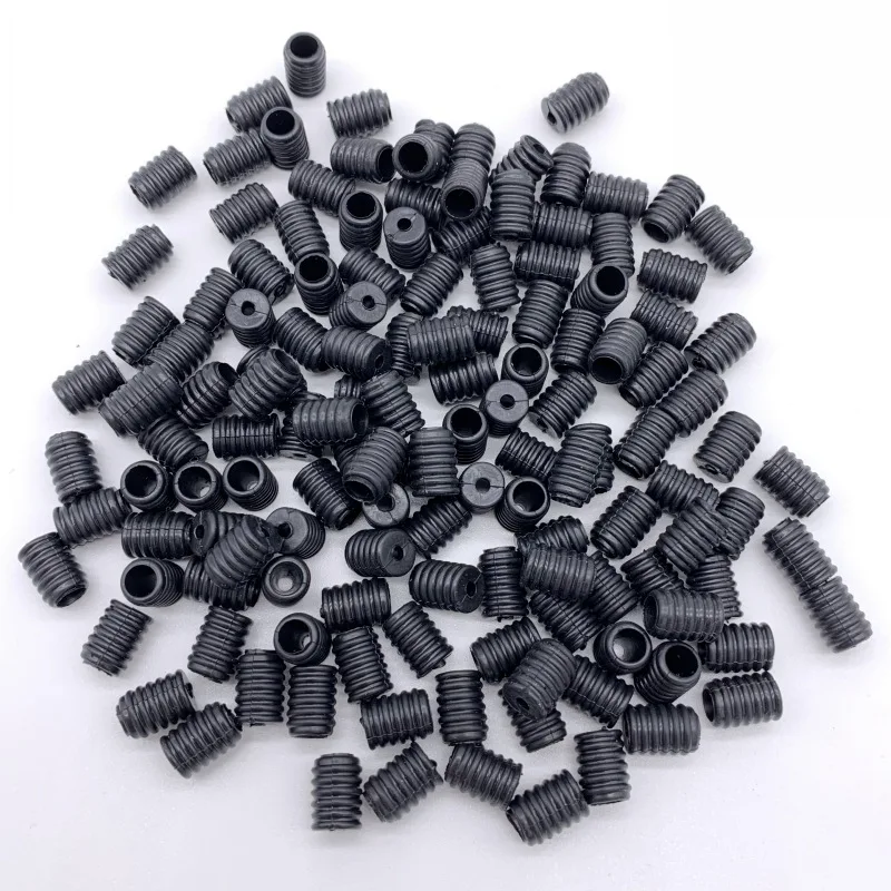 100PCS Adjustable Black White Face Mask Silicone Button Cord Locks Elastic Band Stop Drawstring Accessories DIY Spiral Buttons