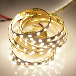 5M LED Strip width SMD 2835 4mm 120LEDs/m DC 12V LED Strip Flexible Tape LED Rope Ribbon Light Natural White / Warm White