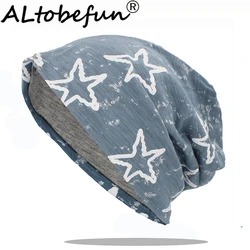 ALTOBEFUN Autumn And Winter Hats For Men Stars Design Ladies Thin Hat Brand Skullies And Beanies Women Hat Unisex AHT173