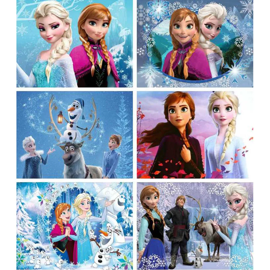 

Disney diy Diamond Painting Cartoon Cross Stitch Full Round Diamond Embroidery ice Sister Elsa&Anna Diamond Mosaic Decor Gift