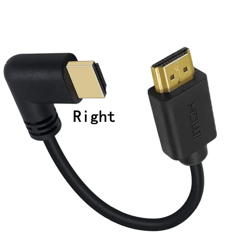 4K kabel 2.0 kompatybilny z HDMI 90/270 stopni kabel HDTV 15CM 0.6M 1.8M 1080P 3D dla projektor do komputera TV PS3 4 Ultra 3D komputer