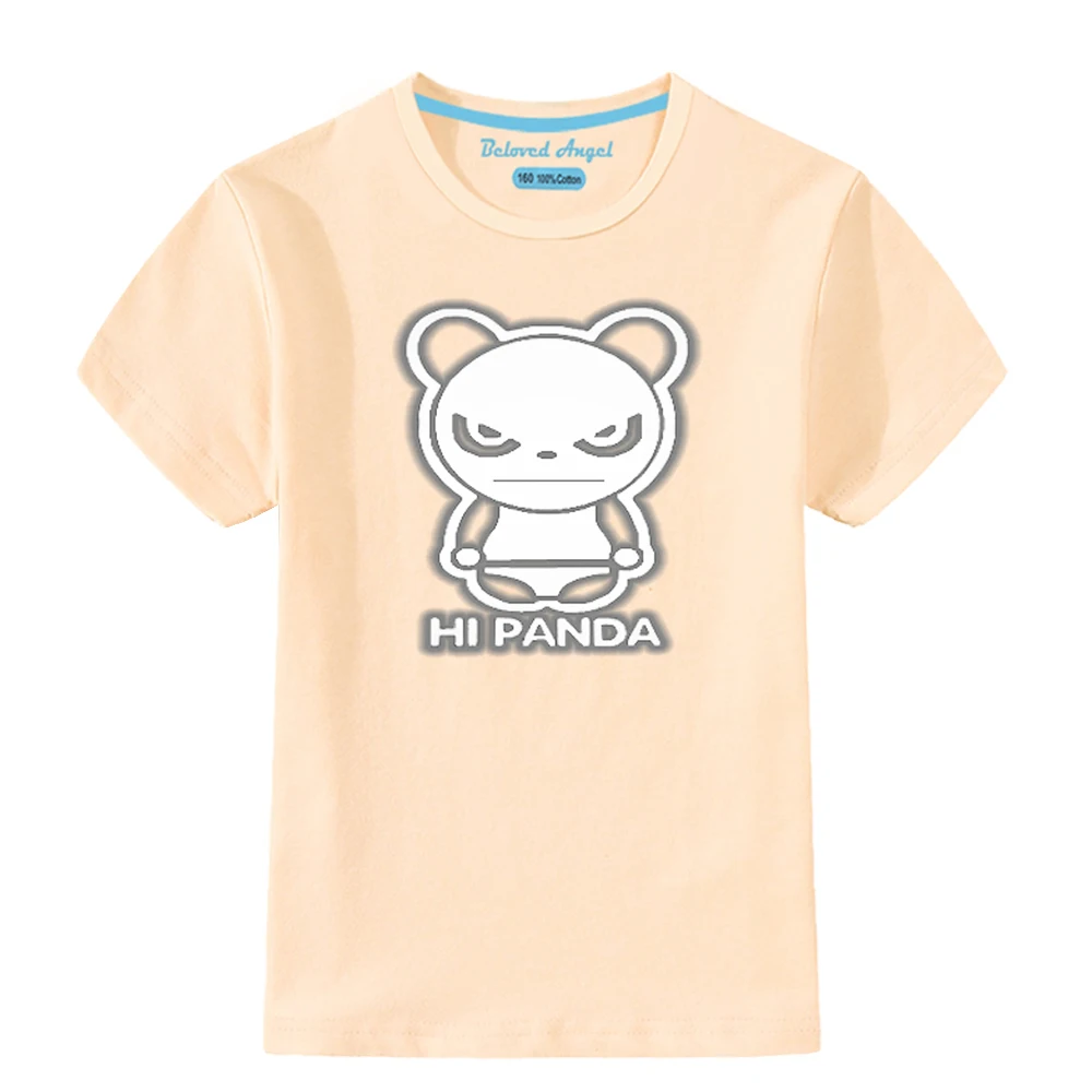 I bambini Delle Ragazze Dei Ragazzi Del Fumetto di Estate Luminoso T-Shirt Per Bambini T-shirt Abbigliamento In Cotone Manica Corta Magliette Top Per Il Bambino Delle Ragazze 3-15T