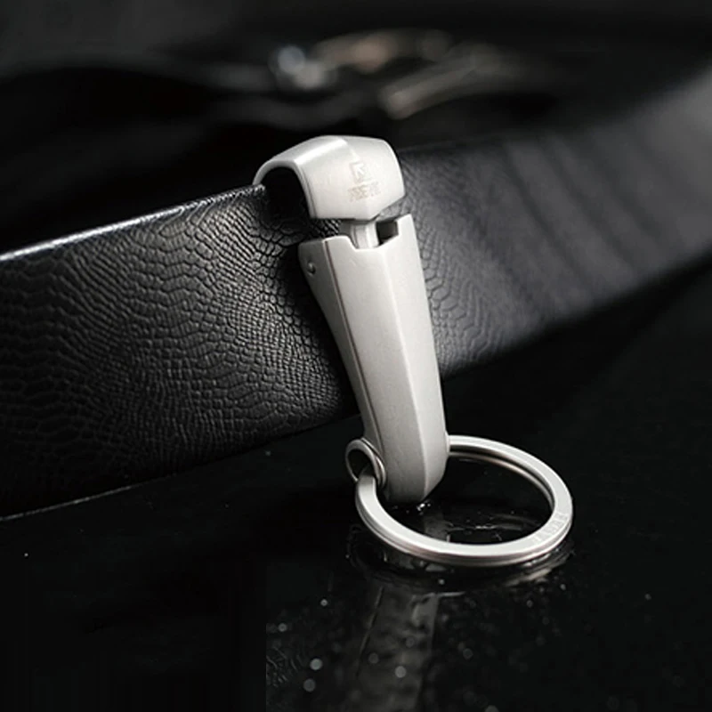 304 Stainless Steel Hight Quality Car Key Chain Belt Waist Hanging Simple Men KeyChain Buckle Key Ring best gift for Father Day