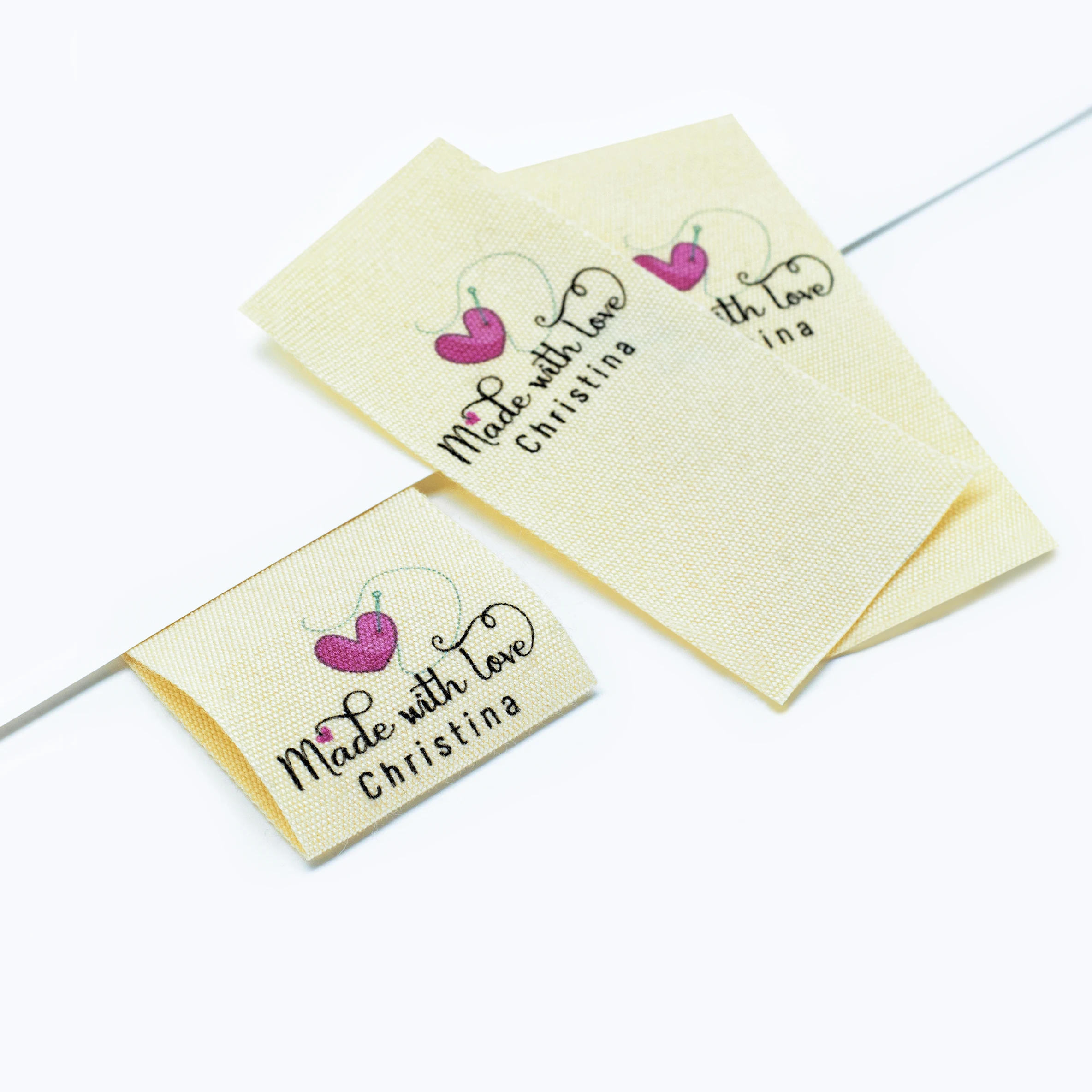 Custom Sewing labels / Brand labels, Custom Clothing Tags, Cotton Ribbon label,  Name label (FR080)