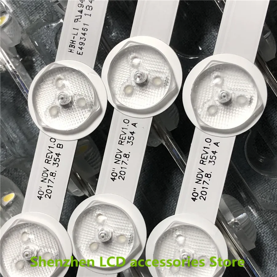 Bande LED de remplacement, 355mm, 40 pouces, NDV REV1.0 A B C pour VES400UNDS-02 9LED, nouveau, 100%