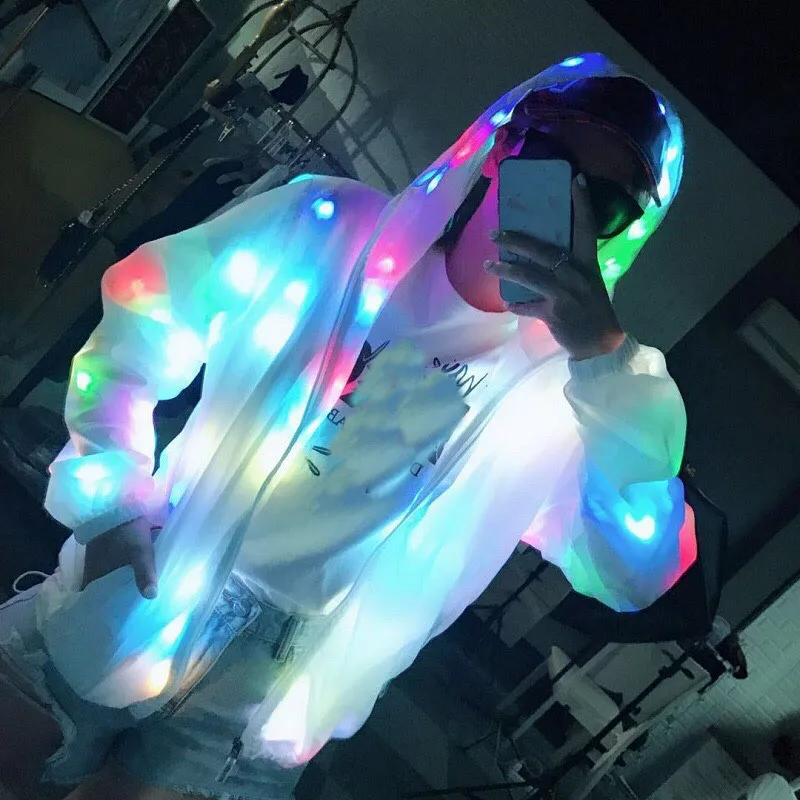 Led Luminous Coat  Clothes Dancing LED Growing Lighting Suits Clothing  Jacket Event Party Supplies      Wedding Festival