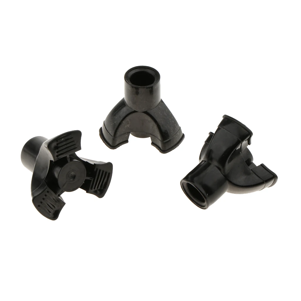 3Pcs 블랙 헤비 듀티 페룰 고무 엔드 하단 지팡이 팁 프로텍터 워킹 스틱 목발 팁 엔드, 19mm / 22mm