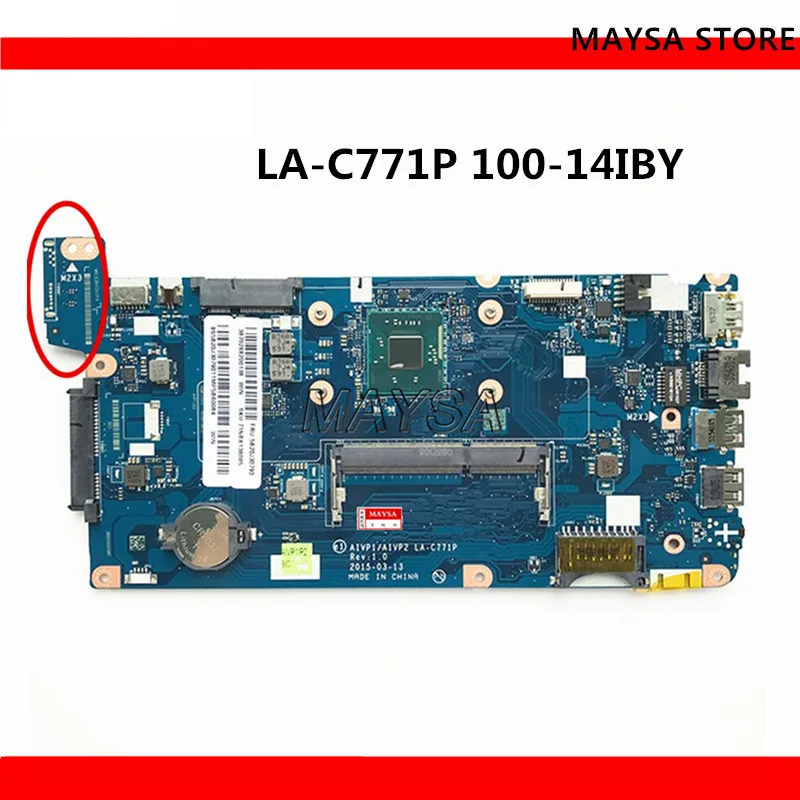 

Laptop Motherboard Fit For Lenovo 100-14IBY Mainboard LA-C771P N2840 / N2830 Processor DDR3L full tested free shipping