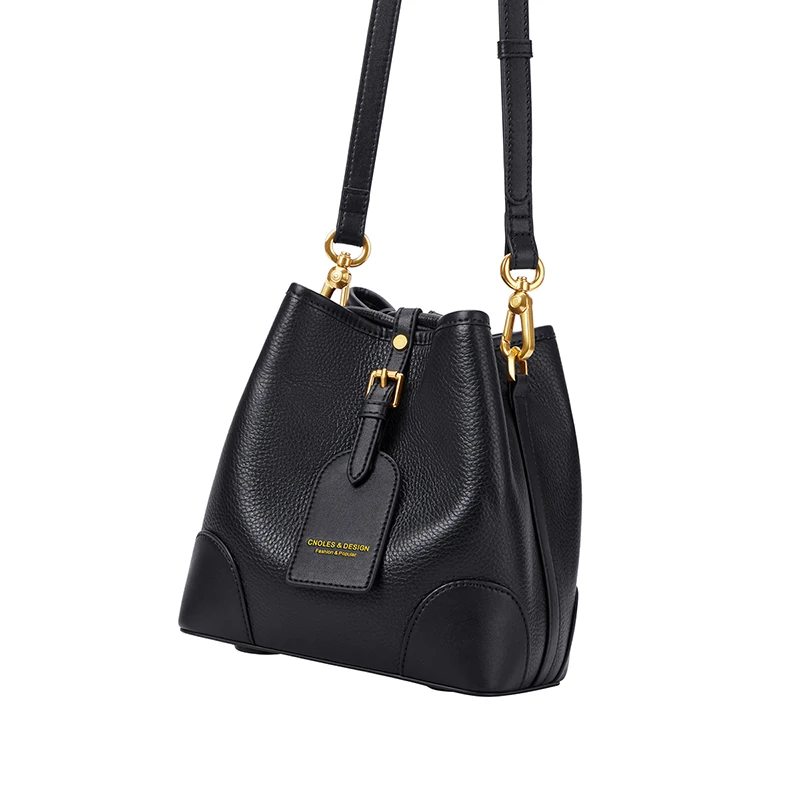 Novo saco de balde feminino sacos crossbody de couro genuíno para mulheres saco de ombro de luxo saco de designer de marca de senhoras