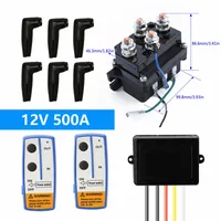 Relé de solenoide de Control de cabrestante, Contactor de 12V y 500A, Control remoto inalámbrico doble, fuera de carretera