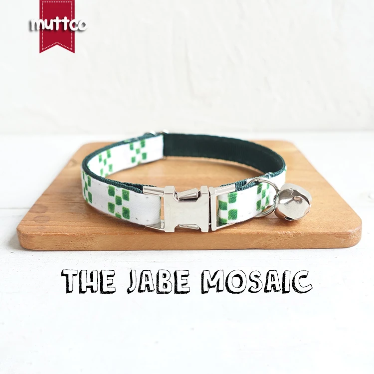 

10pcs/lot MUTTCO Retailing self-design personalized cat collars handmade collar THE JABE MOSAIC 2 sizes UCC095