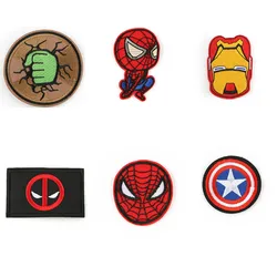 Disney cartoon Marvel spiderman hulk captain America patch ferro su ricamo Appliques accessori di stoffa adesivo abbigliamento