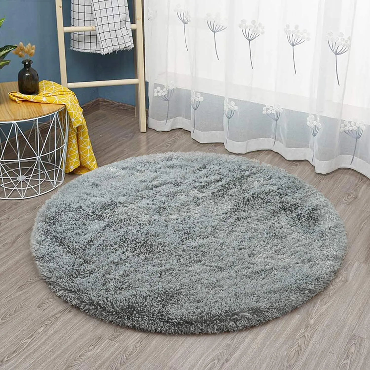 

Round Fluffy Area Rug for Bedroom Soft Shaggy Carpet Circle Plush Floor Carpet for Babies Room Decor Fuzzy Nursery Room Rug