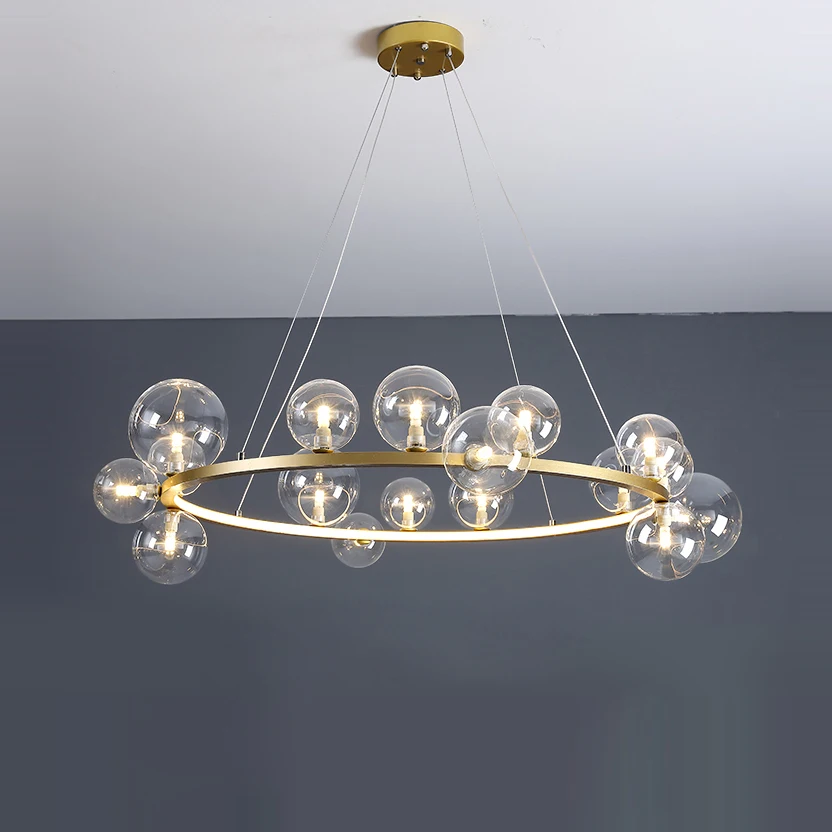 

g9 LED Postmodern Glass Bubble Gold Silver Black Designer Suspension Luminaire Lampen Pendant Lights.Pendant light For Foyer