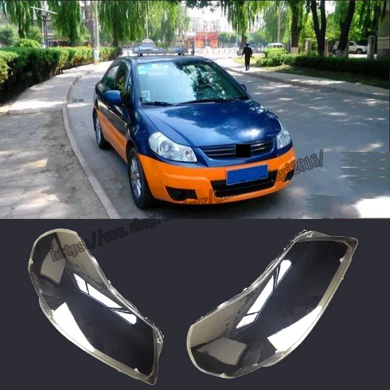 

For Suzuki SX4 S-Cross 2014 2015 2016 Headlight Headlamp Lens Cover Right&Left 2pcs Car modification accessories