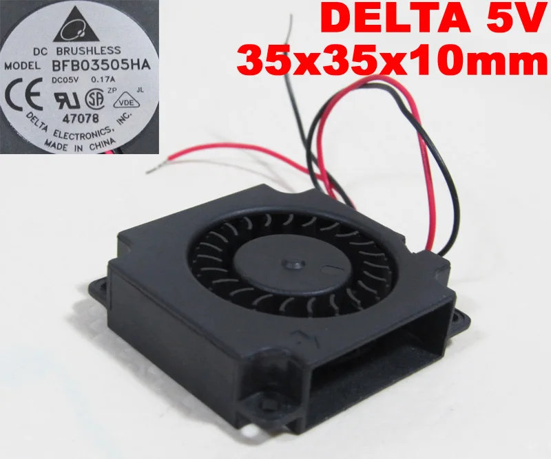 1pc Delta BFB03505HA 35x35x10mm 35mm 3510 5V 0.17A DC Brushless Blower Fan