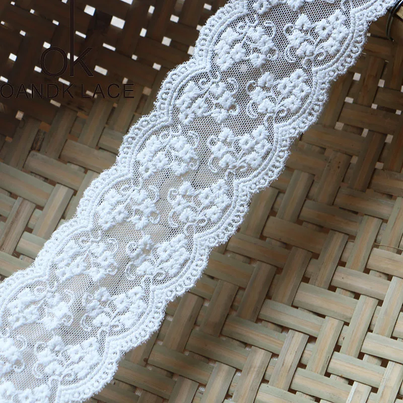 5.5CM 2YARD Lace ribbon for curtain table clothing lady hat decoration braid embroidery lace fabric trim diy sewing accessories