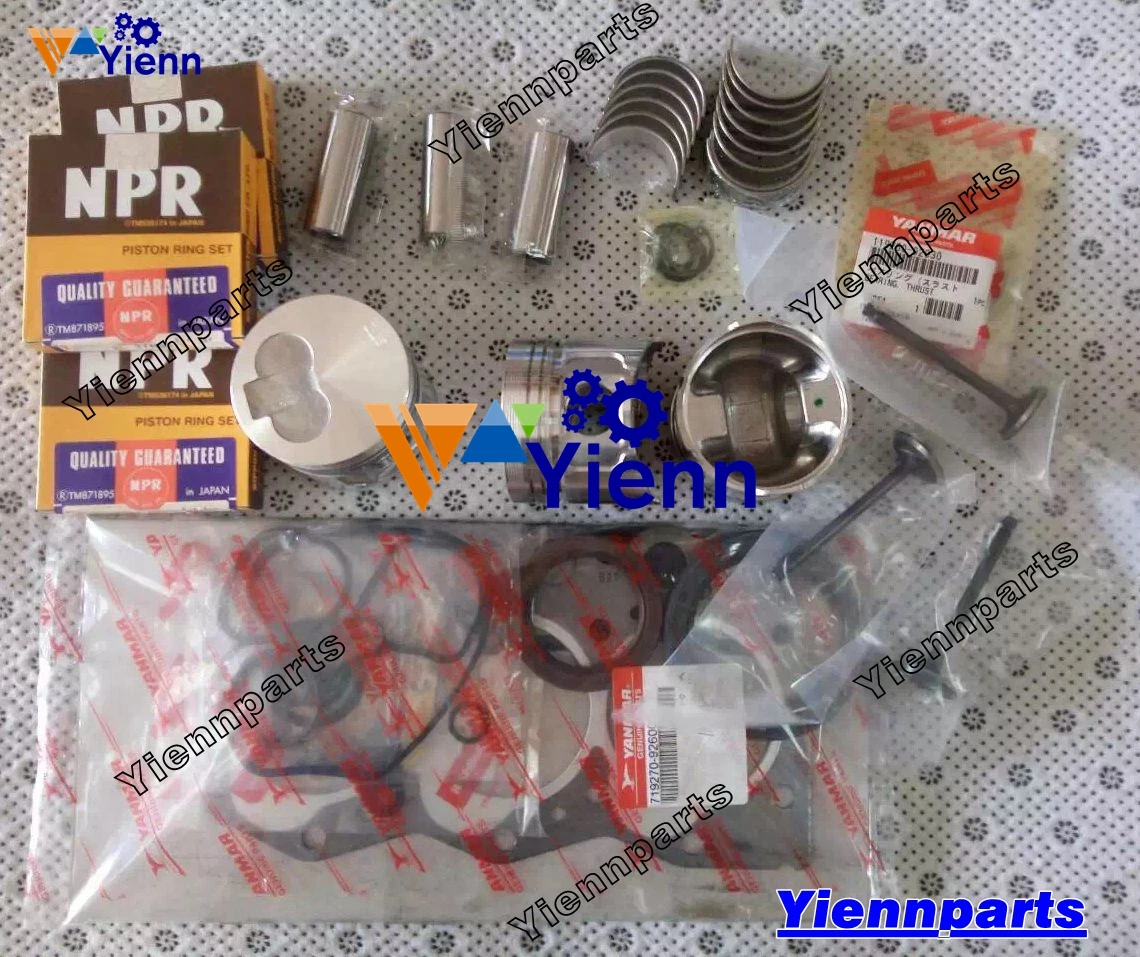 3TN66 3TN66E 3TN66L 3TN66-UM Overhaul Rebuild Kit For Yanmar Engine MATSUYAMA GP650K Harvester 3SDK3 MUSTANG 910 Loader Parts