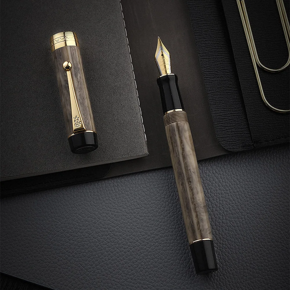 luxury quality jinhao 100 Fountain Pen century tofu plastic Acrylic spinning gold elegante INK pen Business Office supplies new