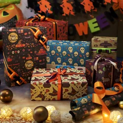 50*70cm 2021 Halloween Wrapping Paper Pumpkin Green Decoration Gift Wrap Artware Kraft Packing Paper Vellum Paper Origami Paper