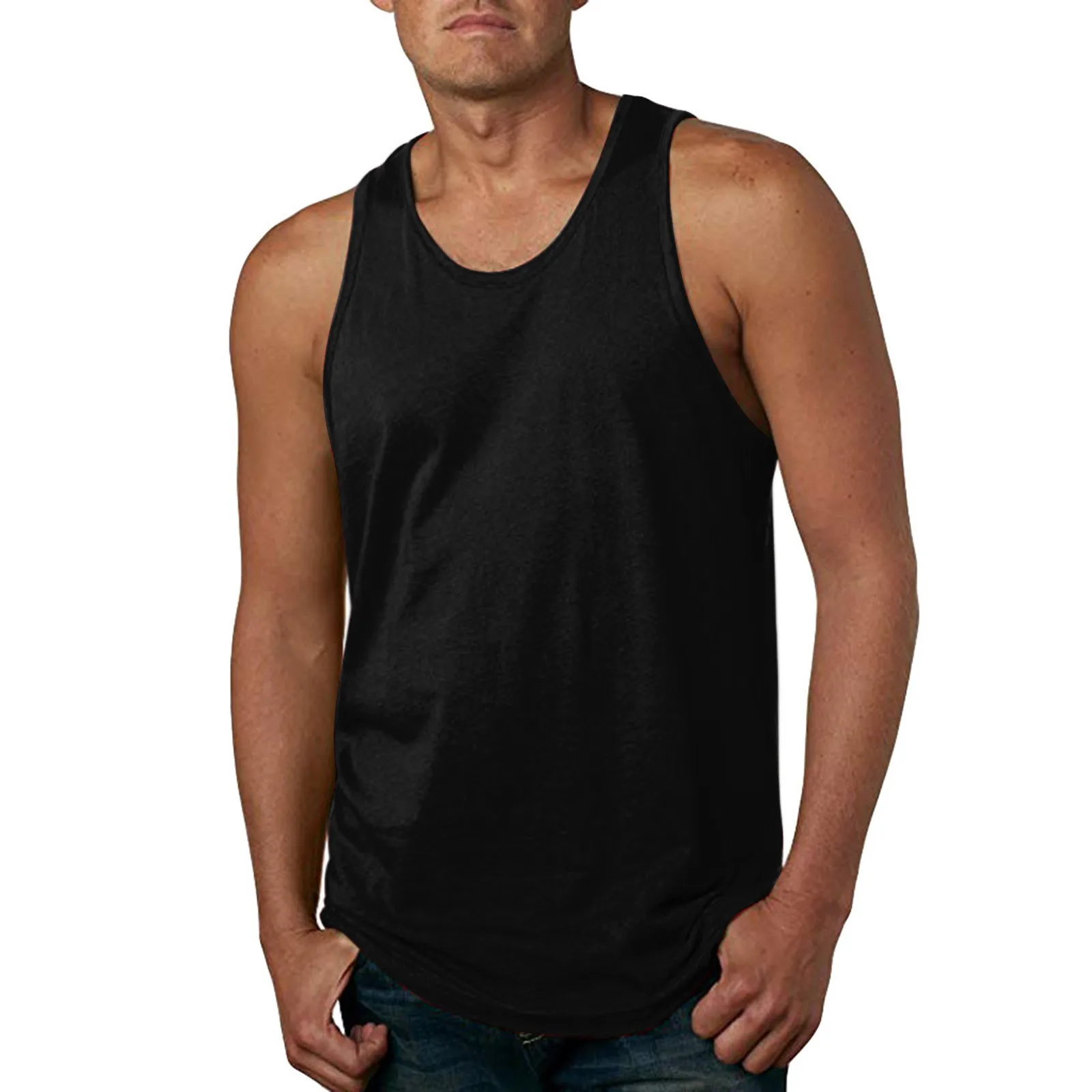 Gym Tank Top Men Fitness Clothing Mens Bodybuilding Tank Tops Summer Slim Clothing For Male Sleeveless Vest Shirts  Y