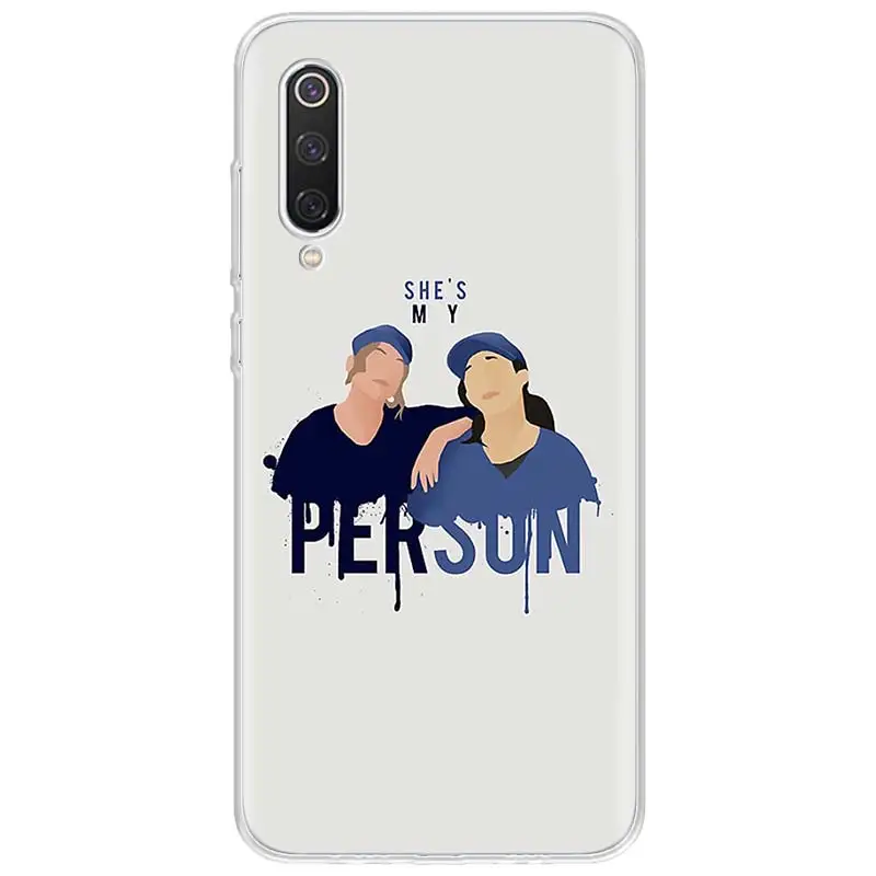 Custodia per telefono Greys Anatomy per Xiaomi Redmi Note 12 11 10 11E Pro Plus 11S 11T 10S 9 9S 8 8T 7 9T Cover posteriore in TPU trasparente