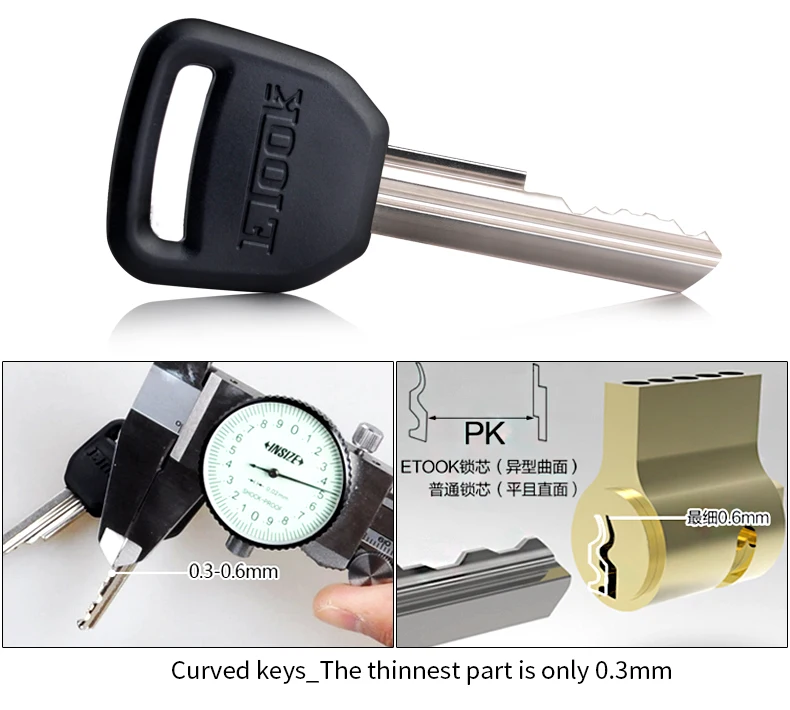 ETOOK Bicycle Lock Folding Chain Lock Anti-theft Scooter Motorcycle E-bike Joint Lock Anti-shear MTB Bike Lock Bike Accessories