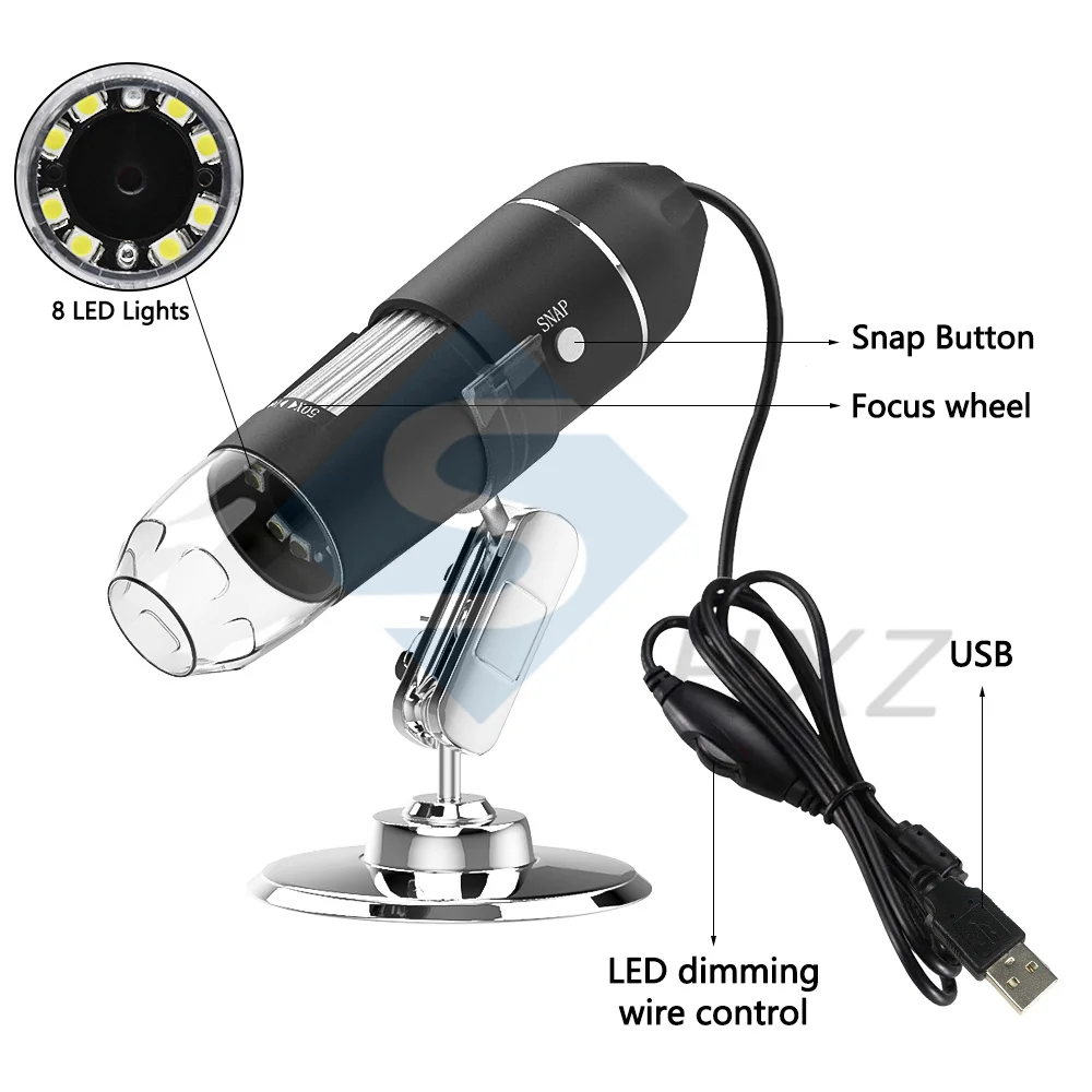 1600X Mega Pixels Digital Microscope Microscopio Magnifier Electronic Stereo USB Endoscope Camera X4D-30W-D USB+MICRO+TYPE-C