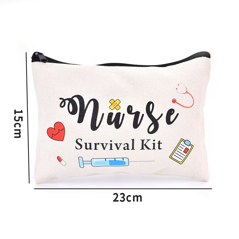 1PCS Nurse Week Christmas Graduation Bag Birthday  Nursing School Student Teacher Practitioner Survival Kit Makeup Gift Bag