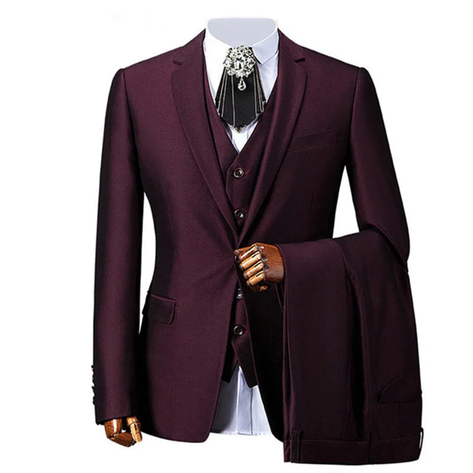 

New Classic Men’s Suit Smolking Noivo Terno Slim Fit Easculino Evening Suits For Men three-piece dress men's dress business dres