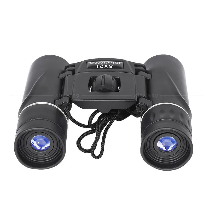 Binóculos Poderosos 1000m de Longo Alcance Dobrável Mini Telescópio Bak4 Fmc Óptica para a Caça Esportes Acampamento ao ar Livre Viagem 8×21 hd