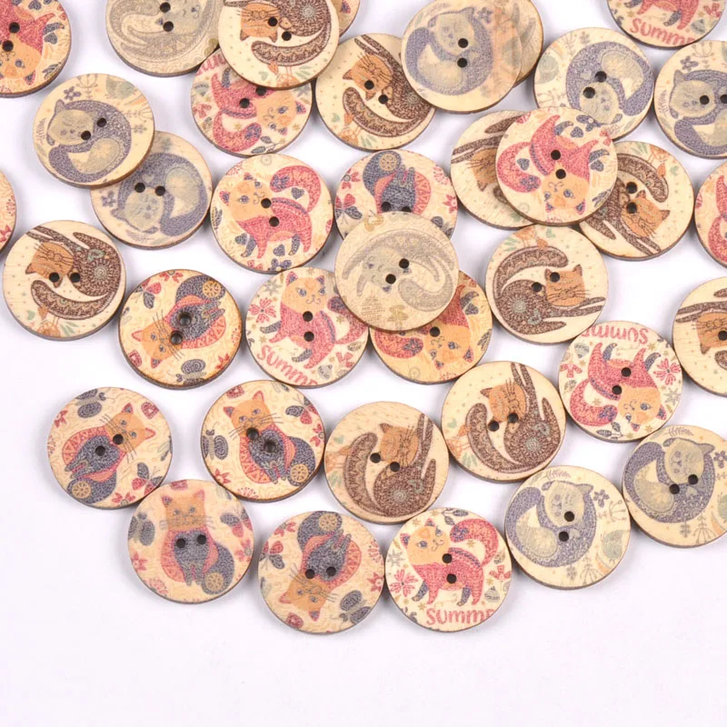 12 stile 50 pezzi motivo floreale misto bottoni in legno per abbigliamento cucito artigianato fai da te Scrapbook decorazioni per la casa fatte a