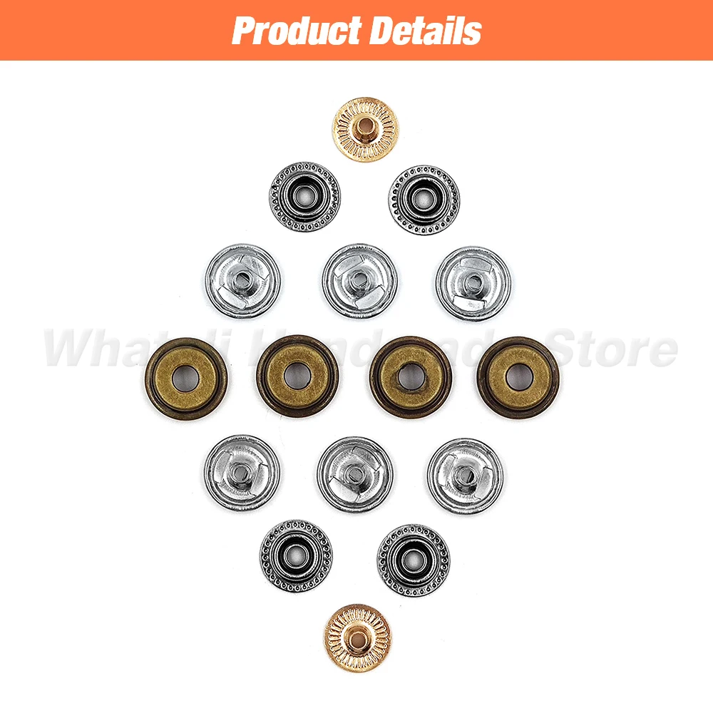 Metal Snap Fasteners Button Kits with Fastener Snap Installation Pliers Molds For Clothes Garment Jean Bags Shoes Leathercraft