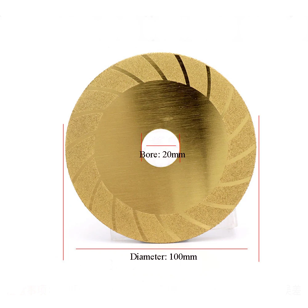 4 ''100Mm Kim Cương Đĩa Cắt Lưỡi Dao Đá Mài Kim Loại Thủy Tinh Đá Sứ