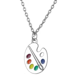 Art Students Art School Painting Drawing Board Palette Painter Pendant Oil Painting Necklace
