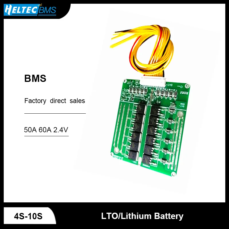 4S 5S 6S 7S 8S 9S 10S 50A 65A LTO BMS 2.4V litowo-tytanowa płyta zabezpieczająca baterię litową zrównoważona do roweru elektrycznego