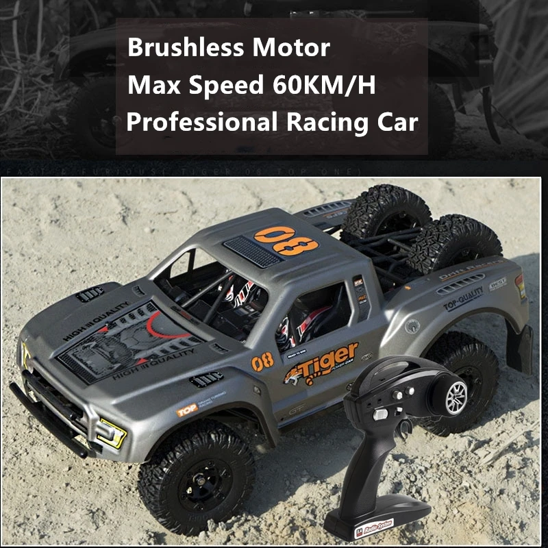 60KM/H High Speed Brushless Motor Professional RC Racing Car Waterproof ESC Independent Suspension Shock Absorber RC Buggy Model