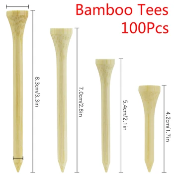 100Pcs/Set Golf Tees Bambus T Golf Bälle Halter 4 Größen Verfügbar Stärker als Holz Tees Drop Schiff