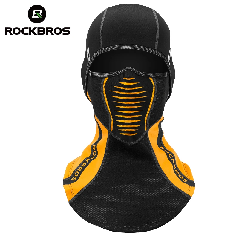 ROCKBROS Winter Thermal Fleece Ski Mask Full Face Cover Windproof Snowboard Hood Scarfs Outdoor Sport Cycling Headgear Balaclava