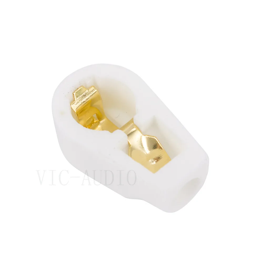 Capuchon de poignée de Tube sous vide en céramique, Anode de 1/4 "6.4mm MCV pour EL504 FU-519 EL519 EF37 6F8G 6P12P 6P13P amplificateur Vintage, bricolage, 10 pièces