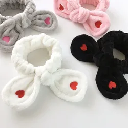 Wash Face Hair Holder Hairbands Soft Warm Coral Fleece Bow Animal Ears Headband For Women Girls Turban Fashion Hair Accessories