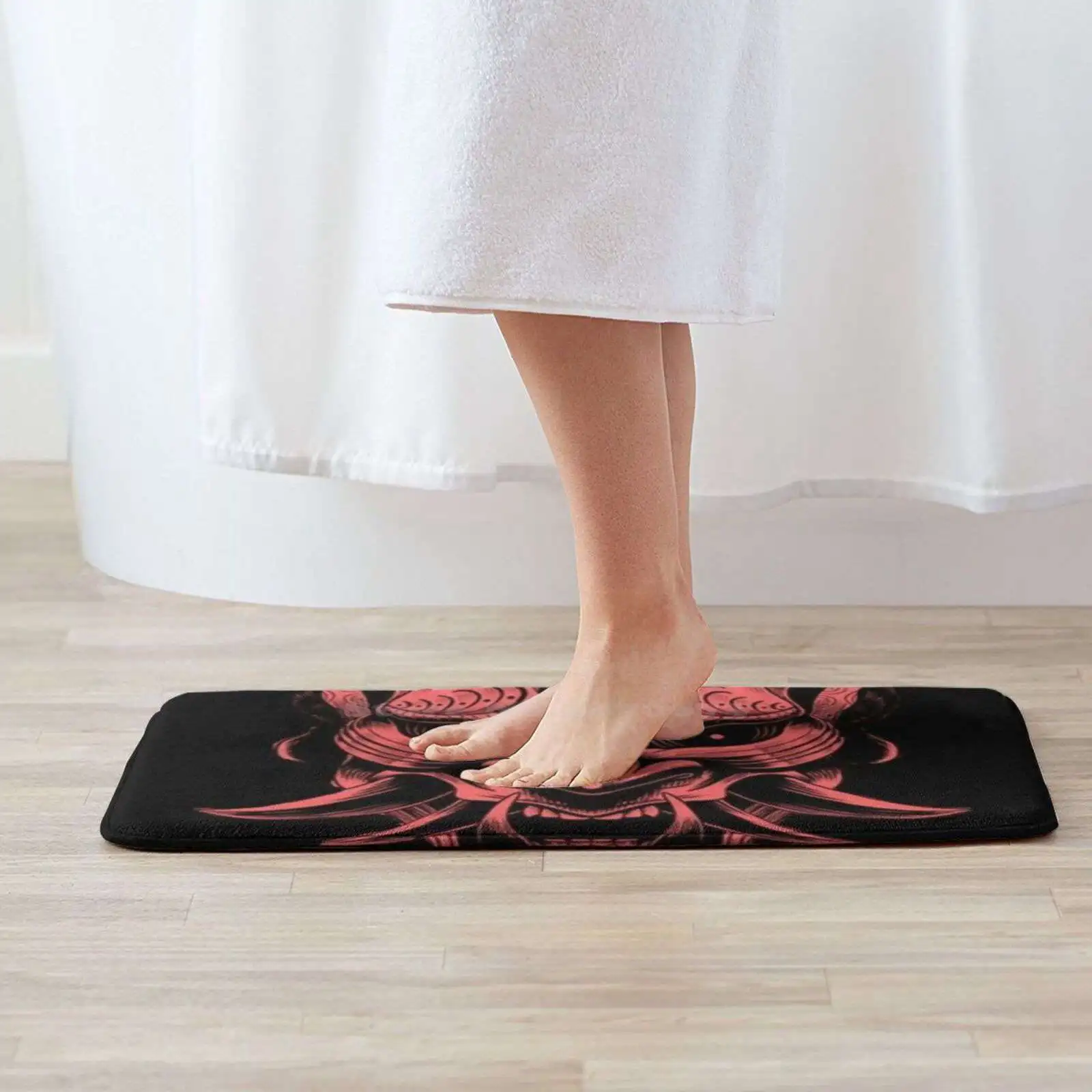 Soft Cushion Home Carpet Door Mat Car Rug Thedevil Cool Dark Black Outfit Japanese Style Stylish Streetwear Red Satan Demon