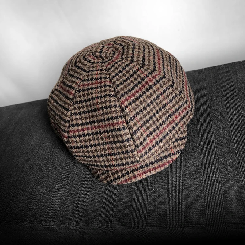 2020 New Newsboy Cap Lattice Beret Hat Men Women Hat Tweed Gatsby Octagonal Herringbone Vintage Ivy Hats BLM230