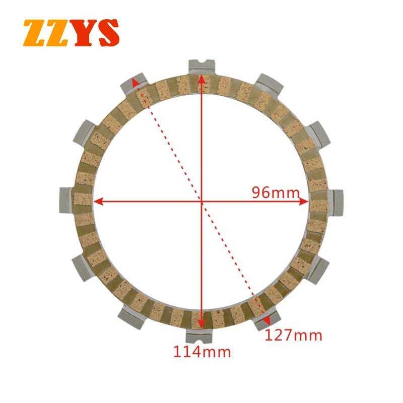 7pcs Motorcycle Clutch Friction Plate Kit For SUZUKI TS200 GSX250 GSX250E RM125 LT-F250 LTF 250 LTF250 TS 200 GSX 250 RM 125