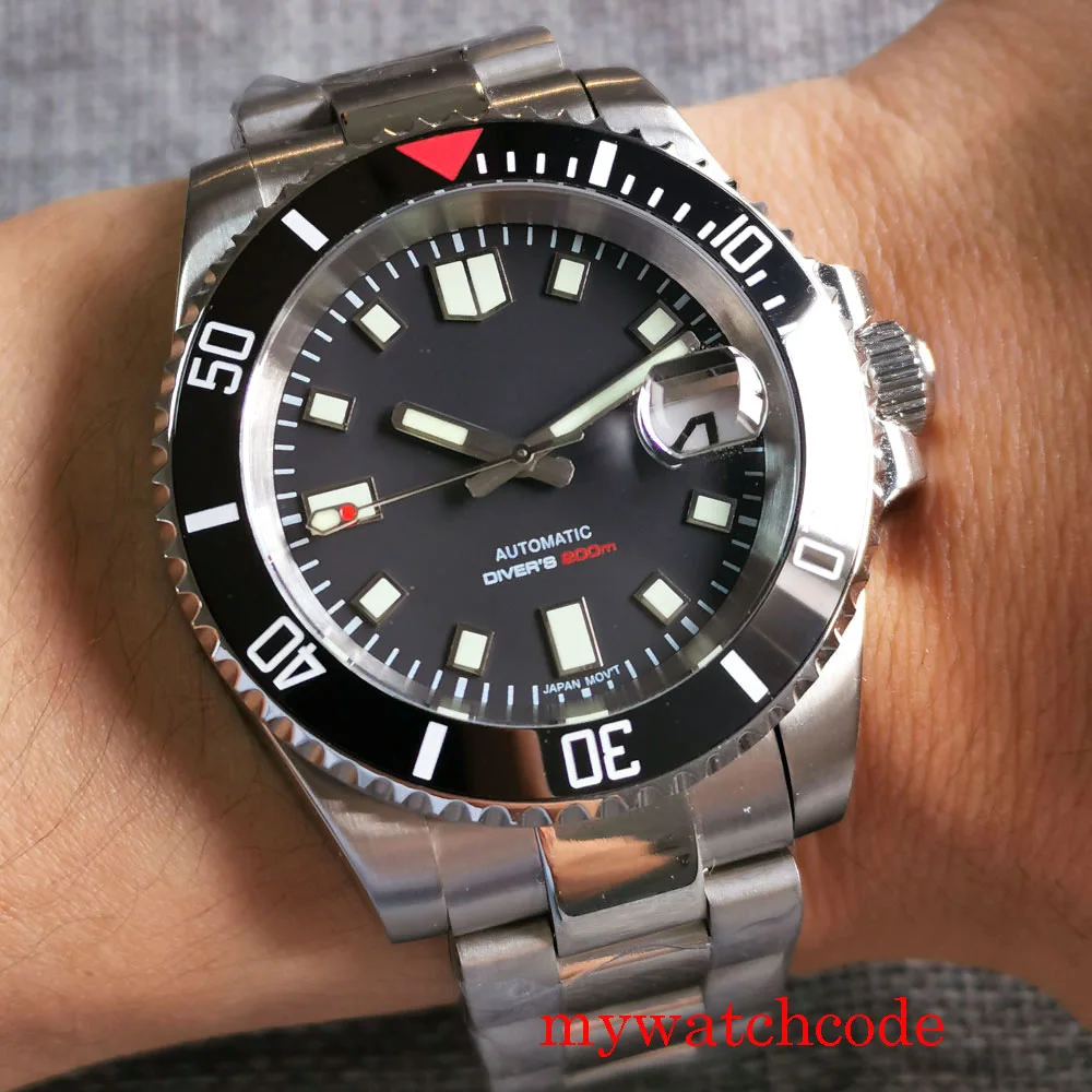 20bar Dive Mechancial Watch Men Spphire Crystal 120 clicks Bezel Middle Polish Strap S NH35AA Movt Ceramic Insert 40mm